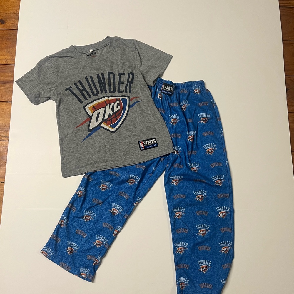Unk Thunder Kids Pajama Set - Gray and Blue size medium